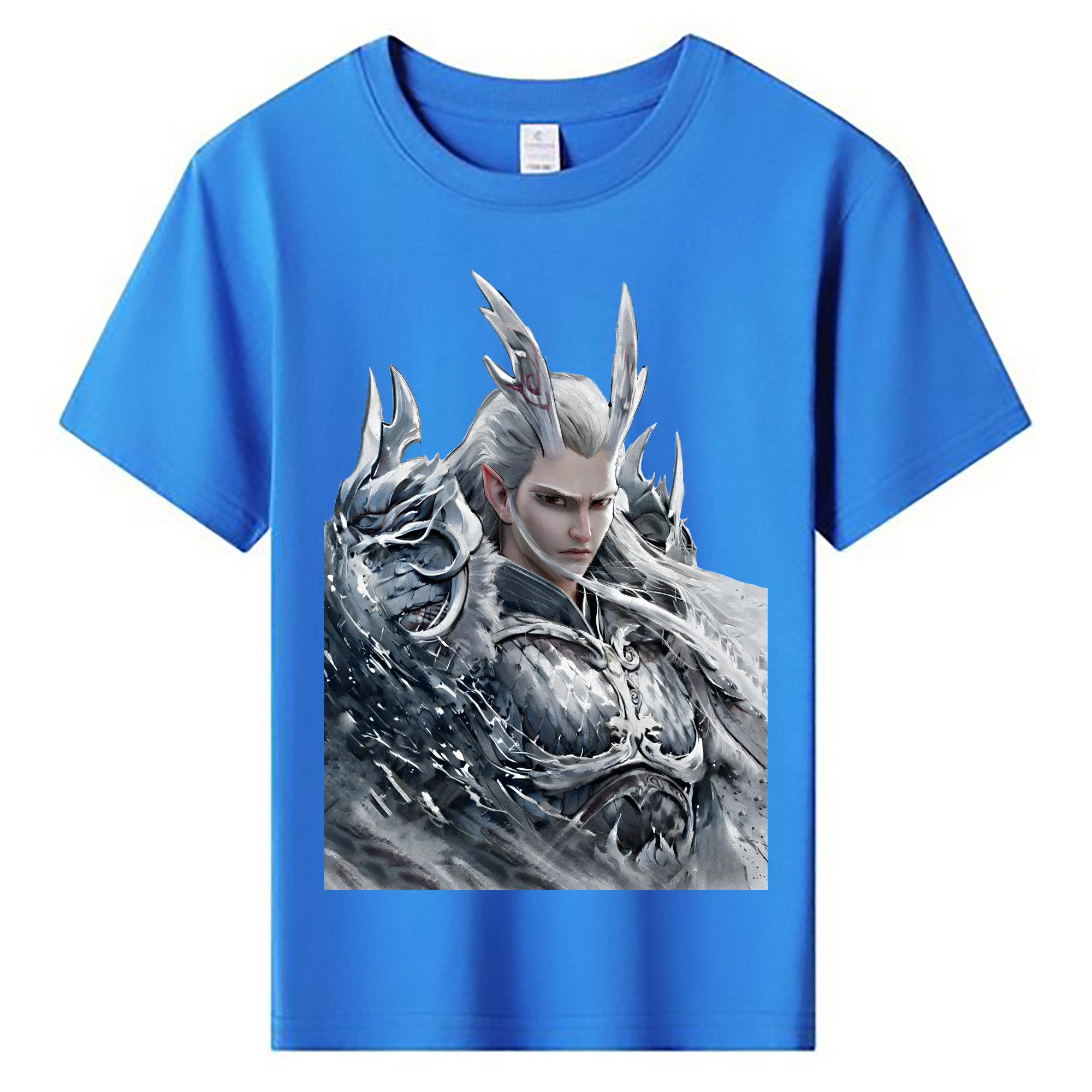 （画像用） Ne Zha 2 ナタ 魔童の大暴れ 綿100％キッズTシャツ（フロントプリント）